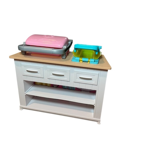 Barbie Light Up Sounds Oven Stove Grill Ultimate Kitchen Pink Lot furniture - Picture 4 of 8